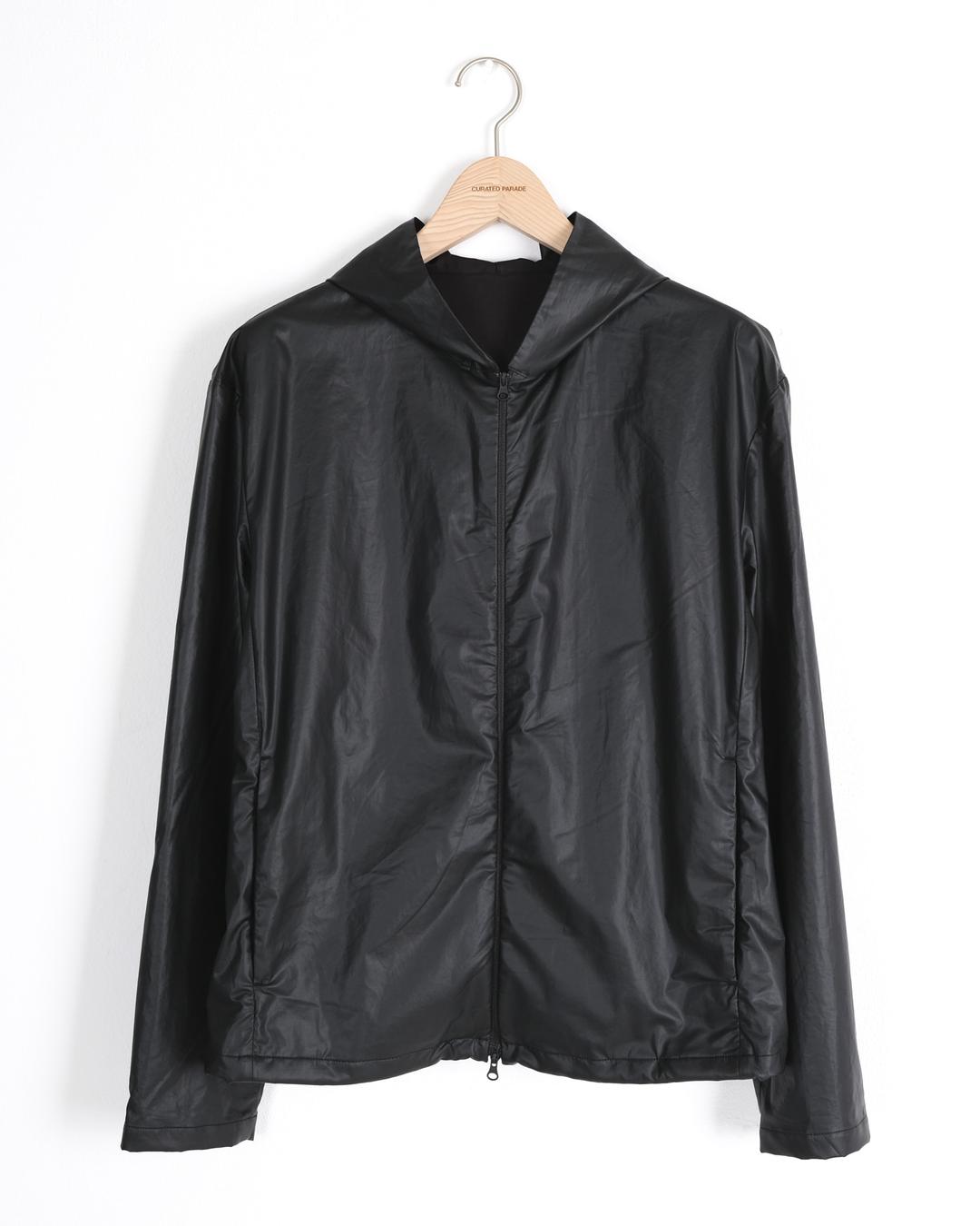 REST ZIP HOODIE COATED BLACK
