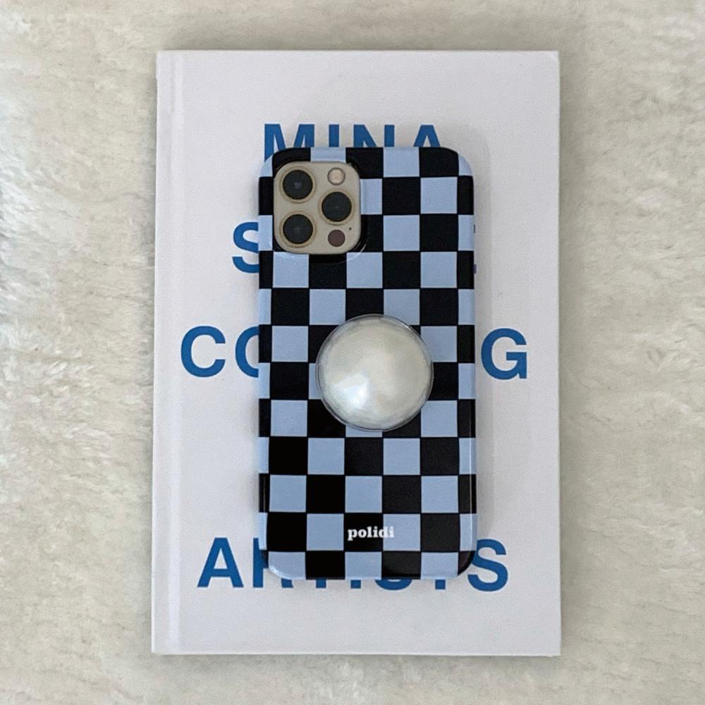 Checkerboard case blue (hard) / 체커보드케이스