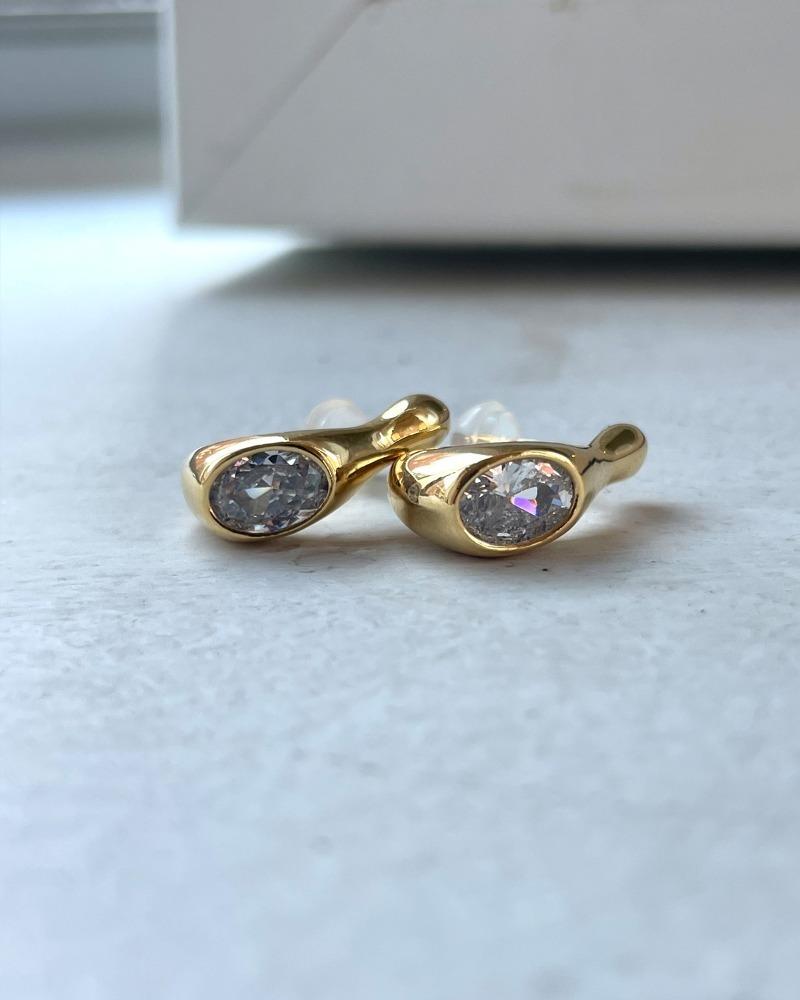 [Silver925]Waterdrop Earring(Gold)