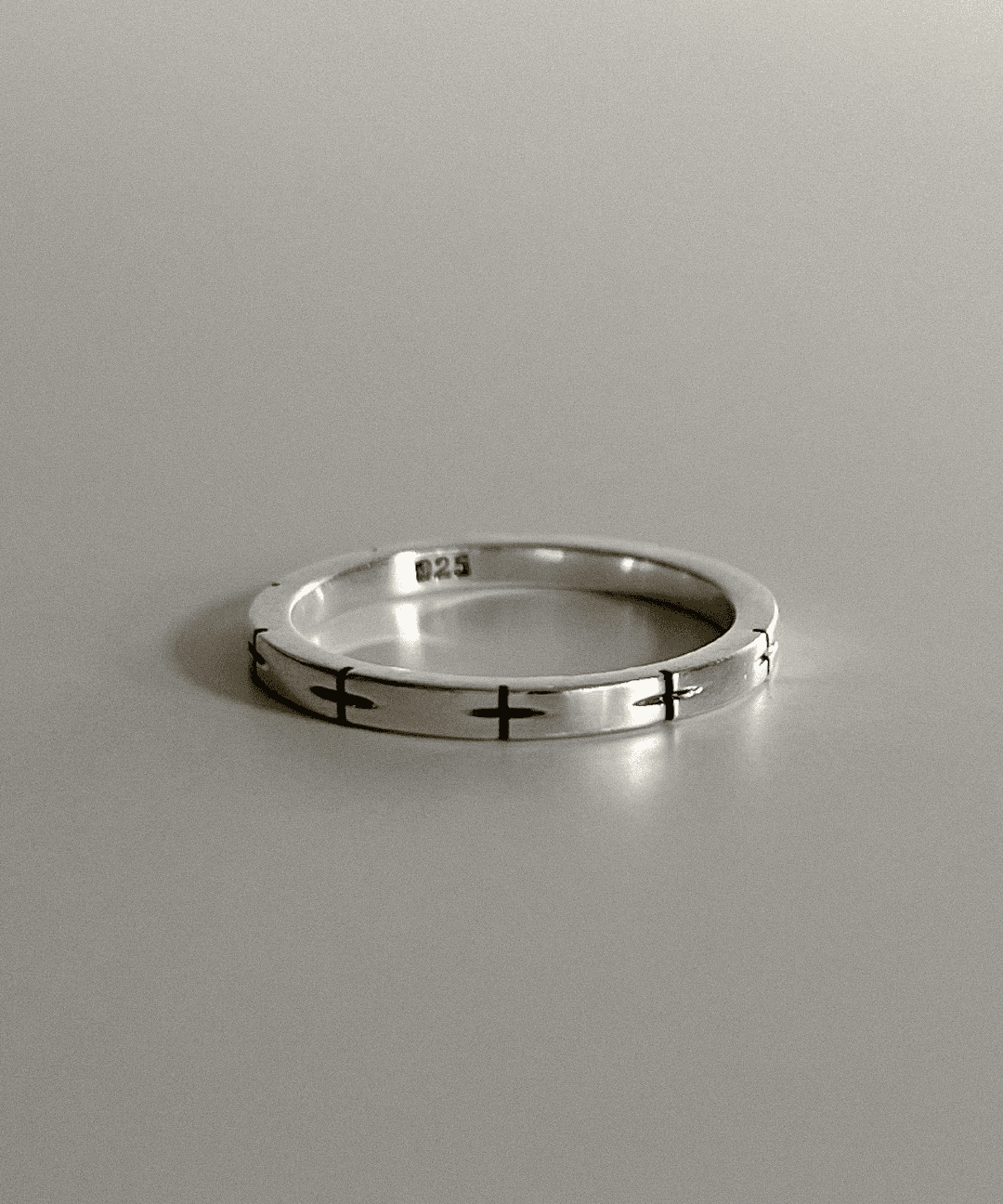 마뚜아 [92.5 silver] Hove cross ring 2colors