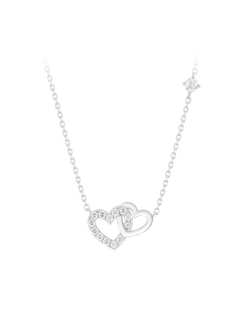 DOUBLE HEART 목걸이 (JJLJNQ1BS308SW420)