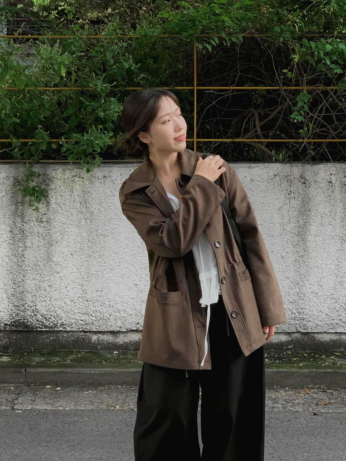 브레드 스웨이드 레더 자켓