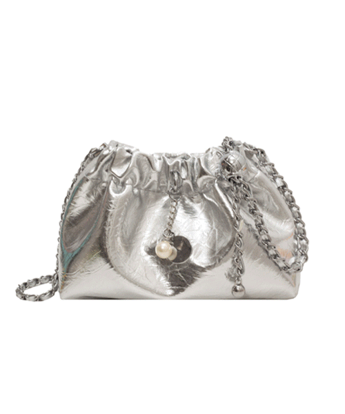 진주 참 만두 복조리백 2color (실버 블랙) 길이조절 가능