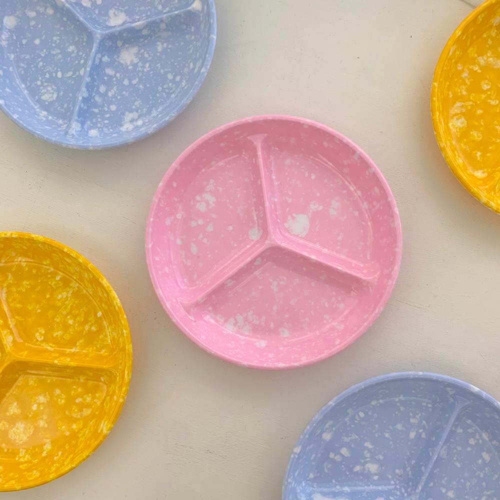 멜라민 레트로 옛날 캠핑 분식 분식집 떡볶이 원삼절 나눔 접시 그릇