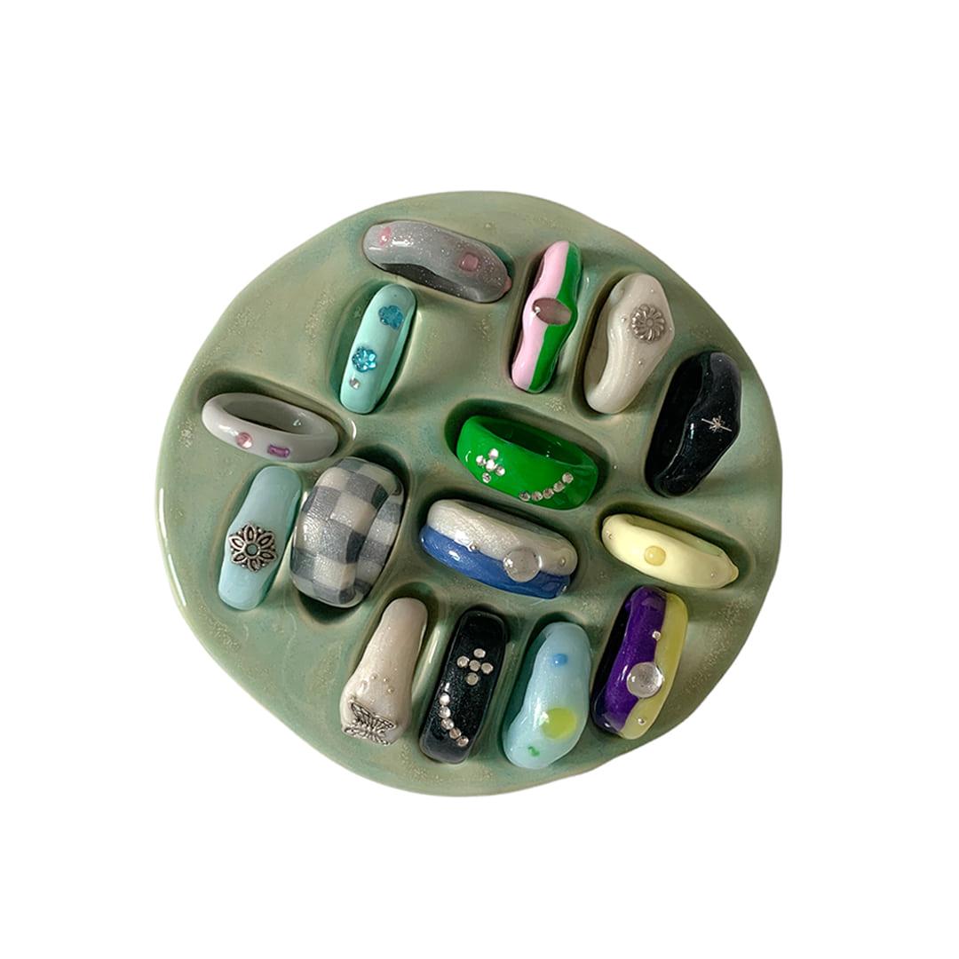 ceramic_ring holder (mint)