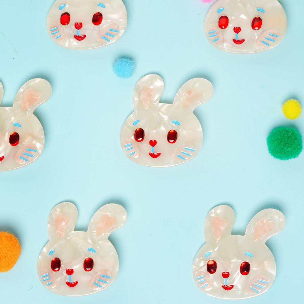 귀여운 머리핀 토끼 헤어 앞머리삔 : 리틀라임샵