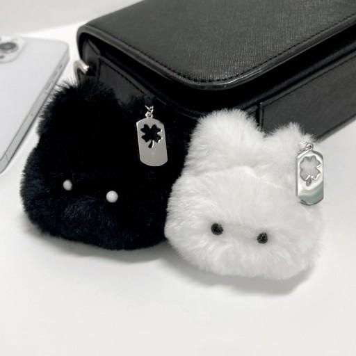 리틀페어리즈 [몽몽샵] 행운부적 리본 백몽&깜몽 🐰 키링 - 위시버킷