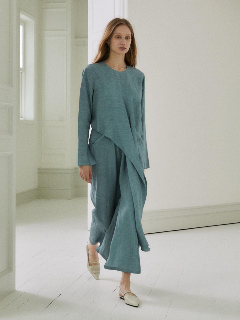 ROBE Drape Dress_Classic Mint