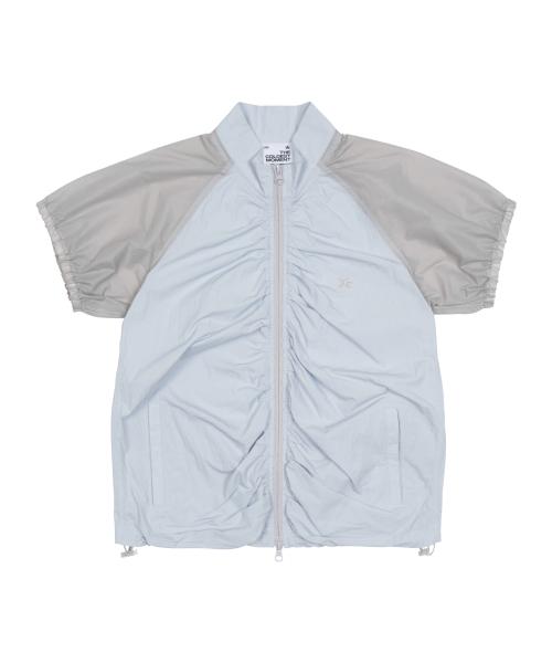 (w) TCM shirring half windstoper (sky blue/grey)