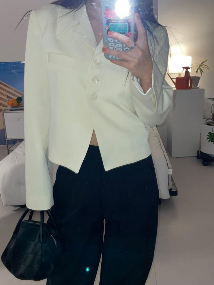 매니샤 세미 크롭 자켓 (2col)