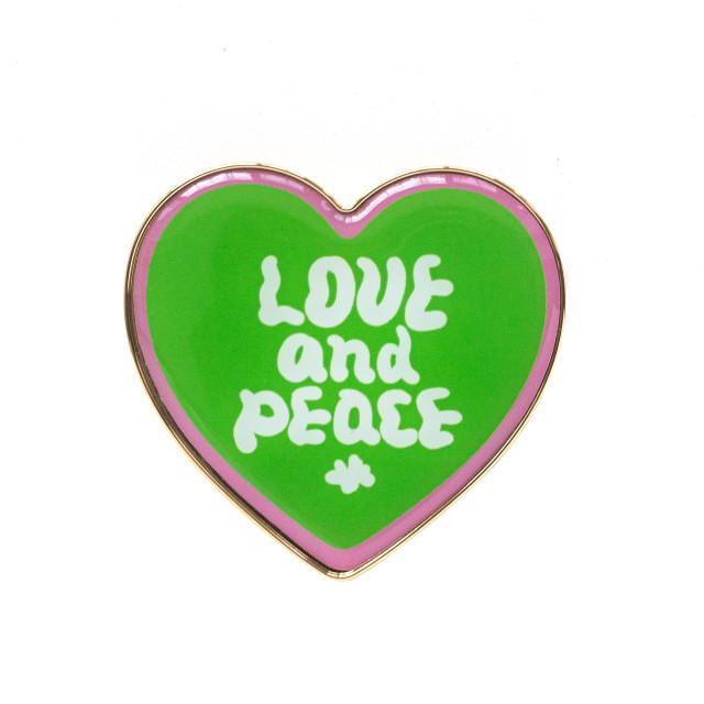 정품 휴대폰 하트 에폭시 스마트 그립톡 거치대 악세사리 팝톡 차량용 프렌치 머스터드- 러브앤피스(그린)