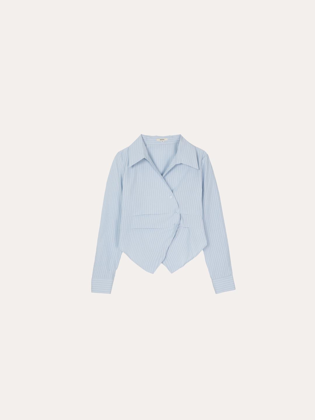 [Preview 08.25.11am Open]퓨렌 드레이프 블라우스[SKY BLUE]*09.05 예약 발송
