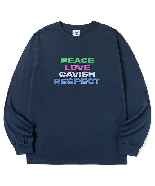 WORLD PEACE LS TEE NAVY(CV2BFUT551A)