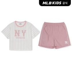 (공식) 25SS 바시티 여아 스트라이프 티셔츠 세트 NY (Mg.Pink) 7FS1V1153-50PKM