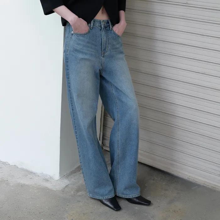 Raw Edge Wide Jean_Blue