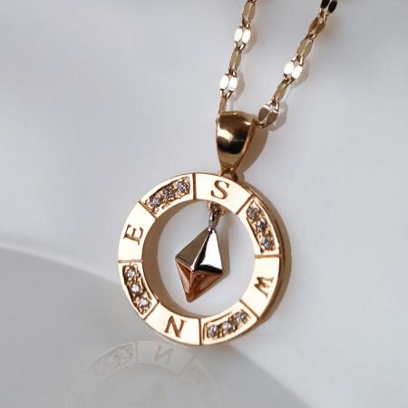 14K 18K 앤틱 나침반 목걸이