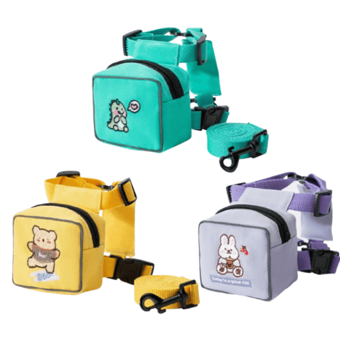 냥슬아치 강아지 파스텔톤 가방하네스 애견 리드줄 세트, L, 옐로우, 1개 - 가슴줄/하네스 | 쿠팡