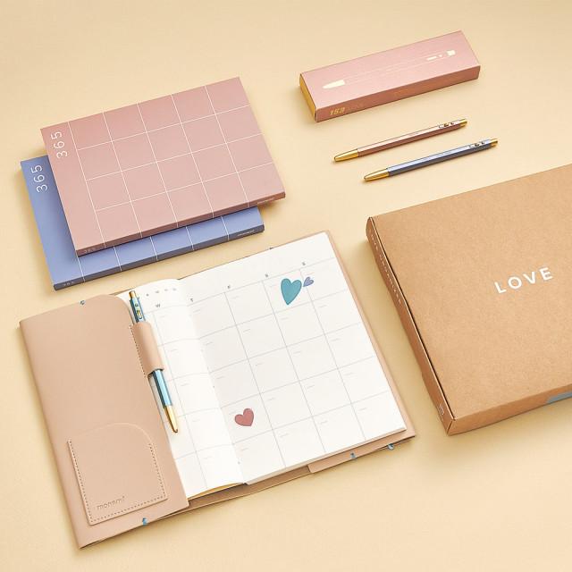 [모나미] LOVE 오거나이저 세트(153 LOVE 펜+다이어리+노트커버+스티커)