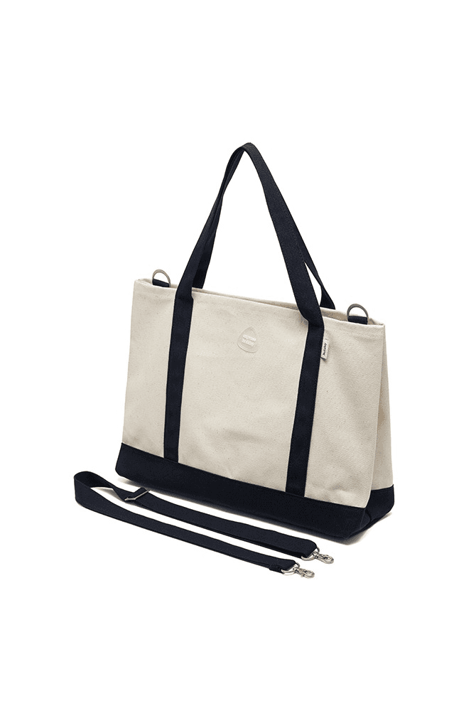Express Holiday Logo Cross Tote Bag_Navy