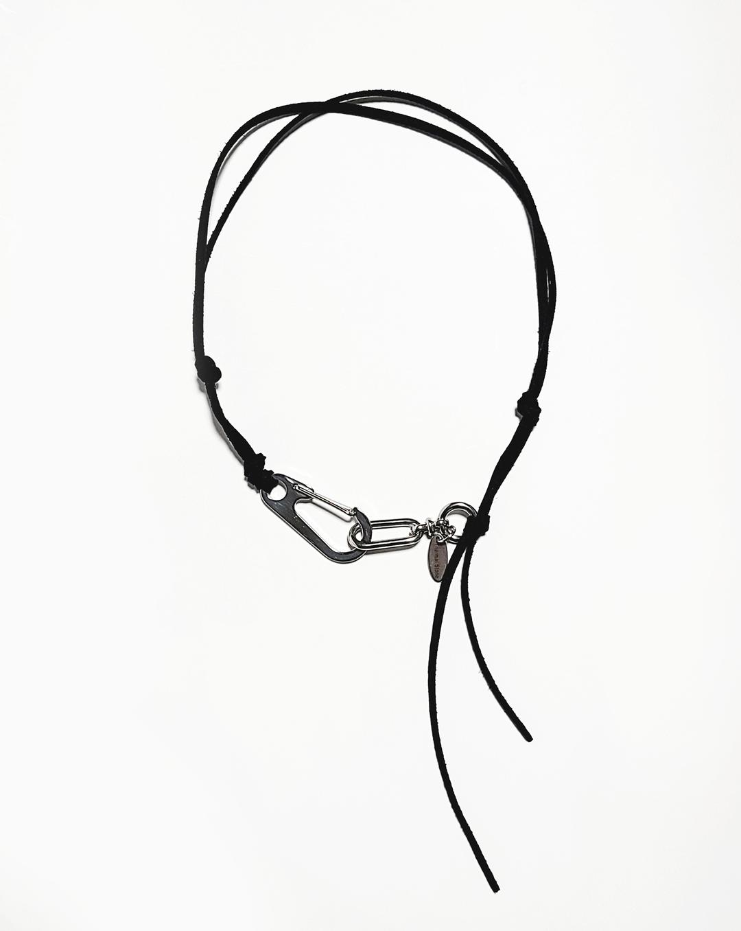 [N38]  Leather Buckle Necklace