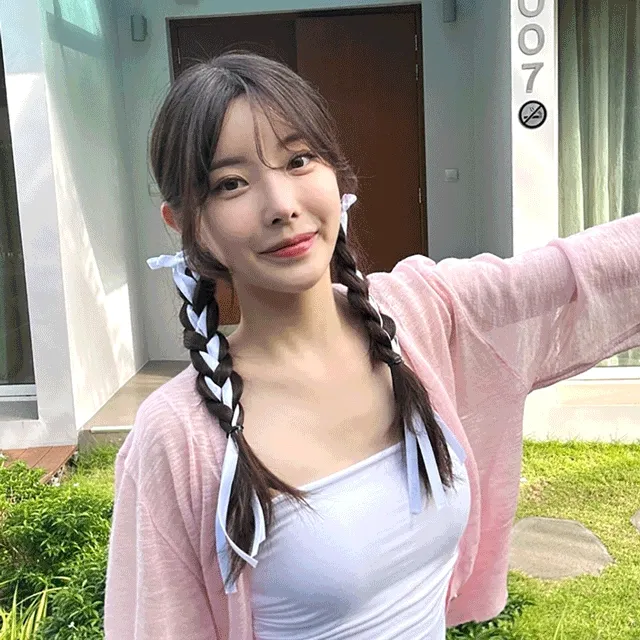 [리뉴얼/2개 SET] 제니 조이 발레코어 리본 꼬리 머리핀 양갈래 땋기 옆머리 집게핀