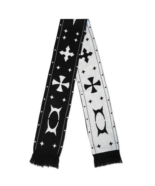 WORMHOLE JACQUARD MUFFLER BLACK