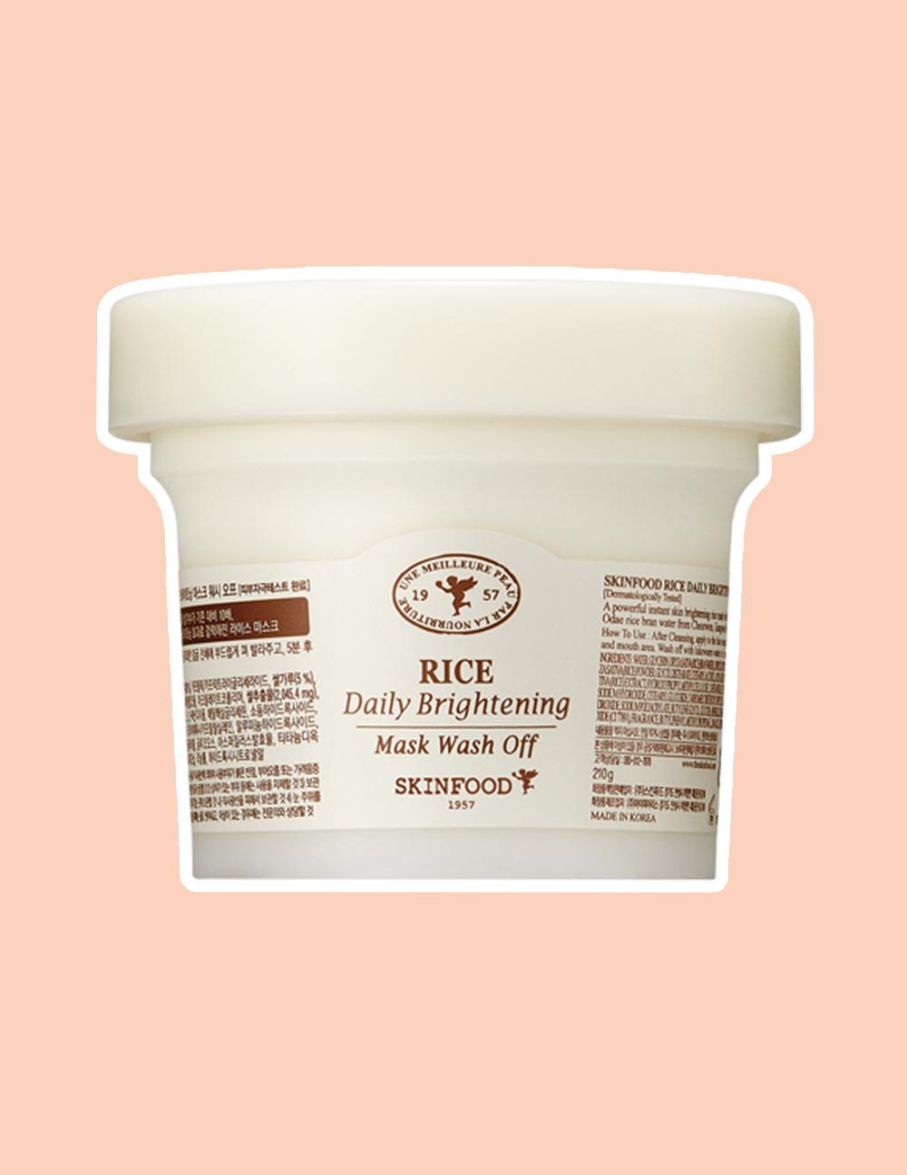 스킨푸드 🌾라이스 데일리 브라이트닝 마스크 워시오프 (210g)+증정(패드2매입5매)