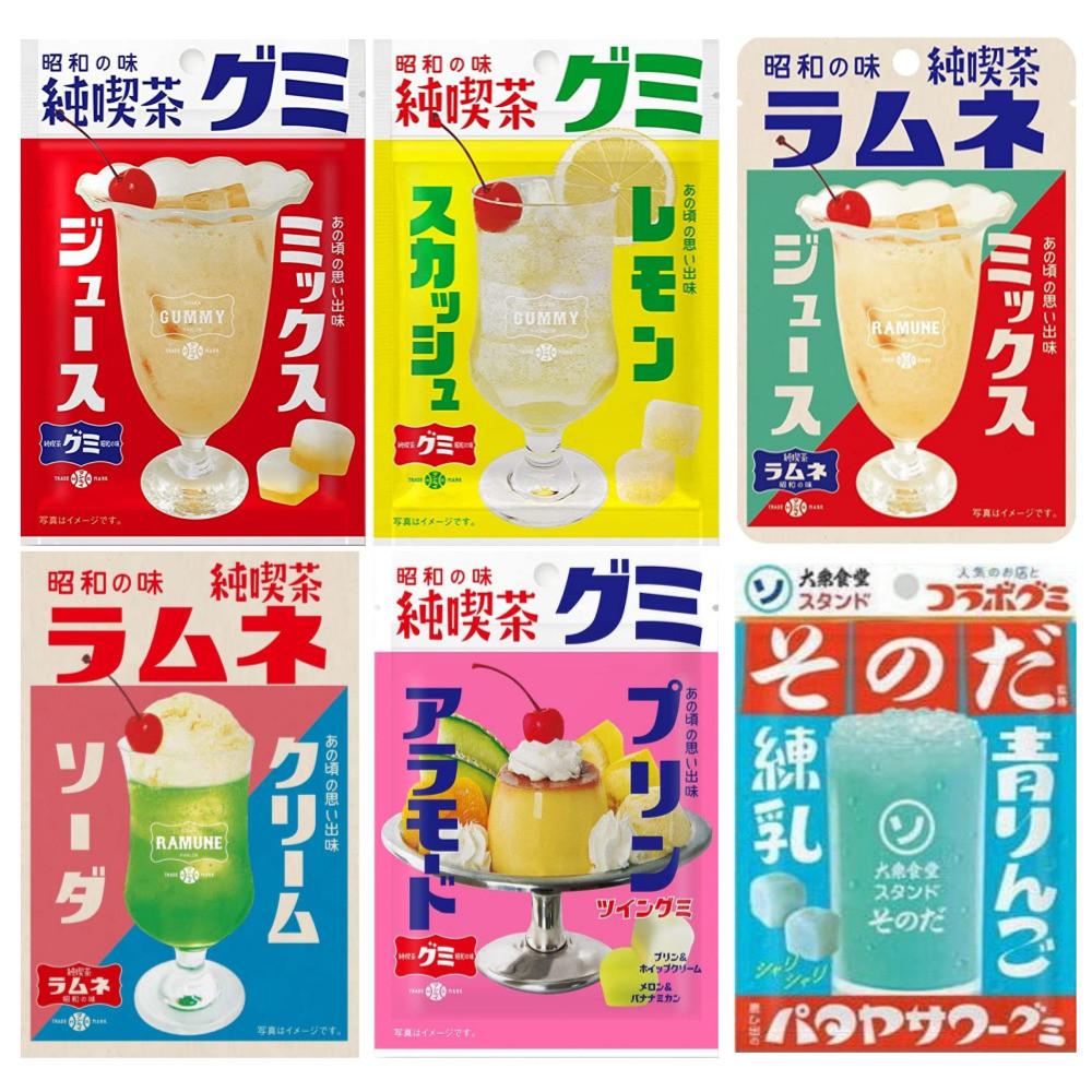 일본 아이디어 패키지 쇼와의 맛 다방 구미 젤리 주스맛 6종