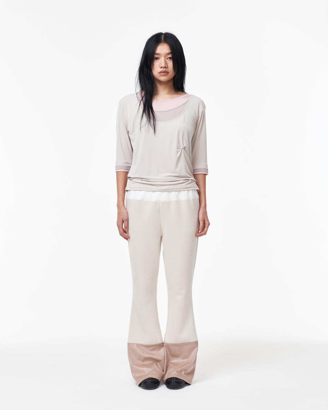 TWO-TONE PANTS ivory