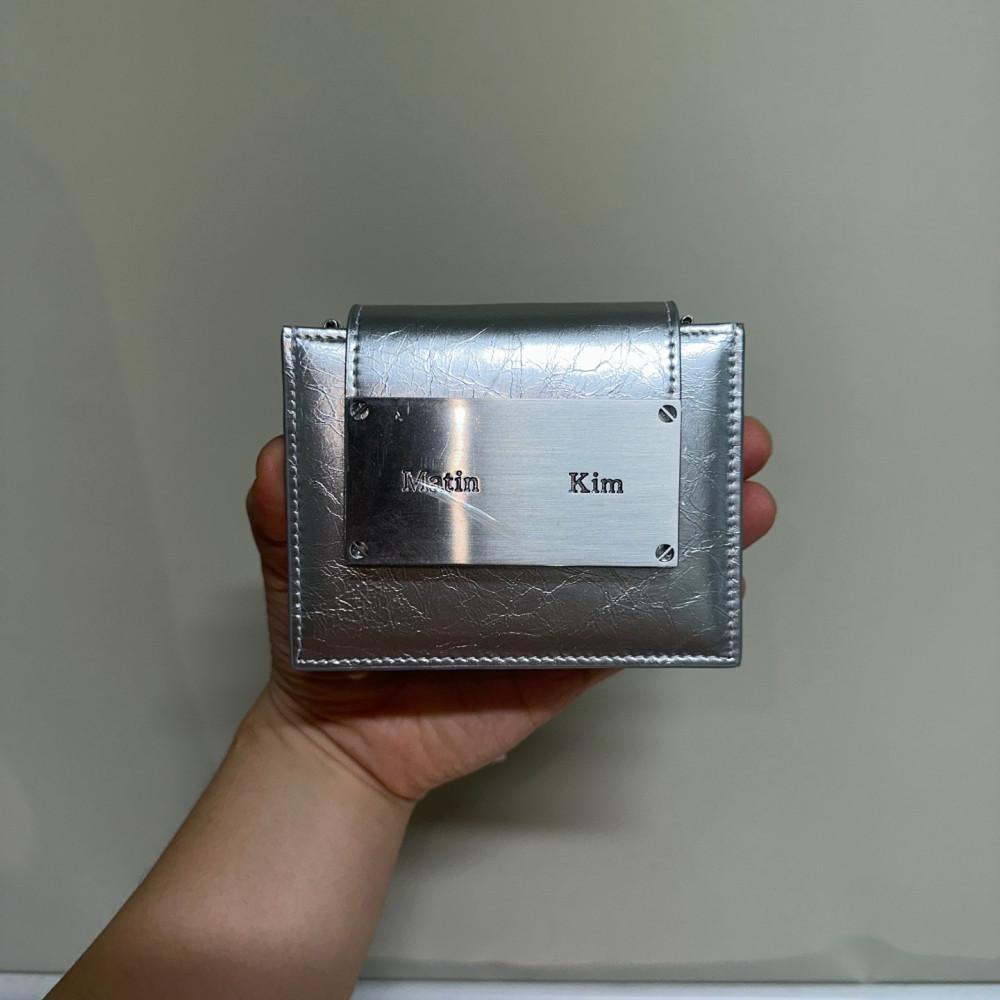 마뗑킴 아코디언 미니백 실버 ACCORDION MINI BAG IN SILVER