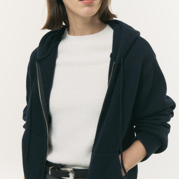 Frankie Knit Hoodie(Navy)