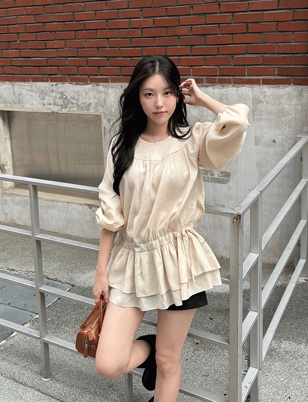 이퓨 프릴 캉캉 텐셀 원피스