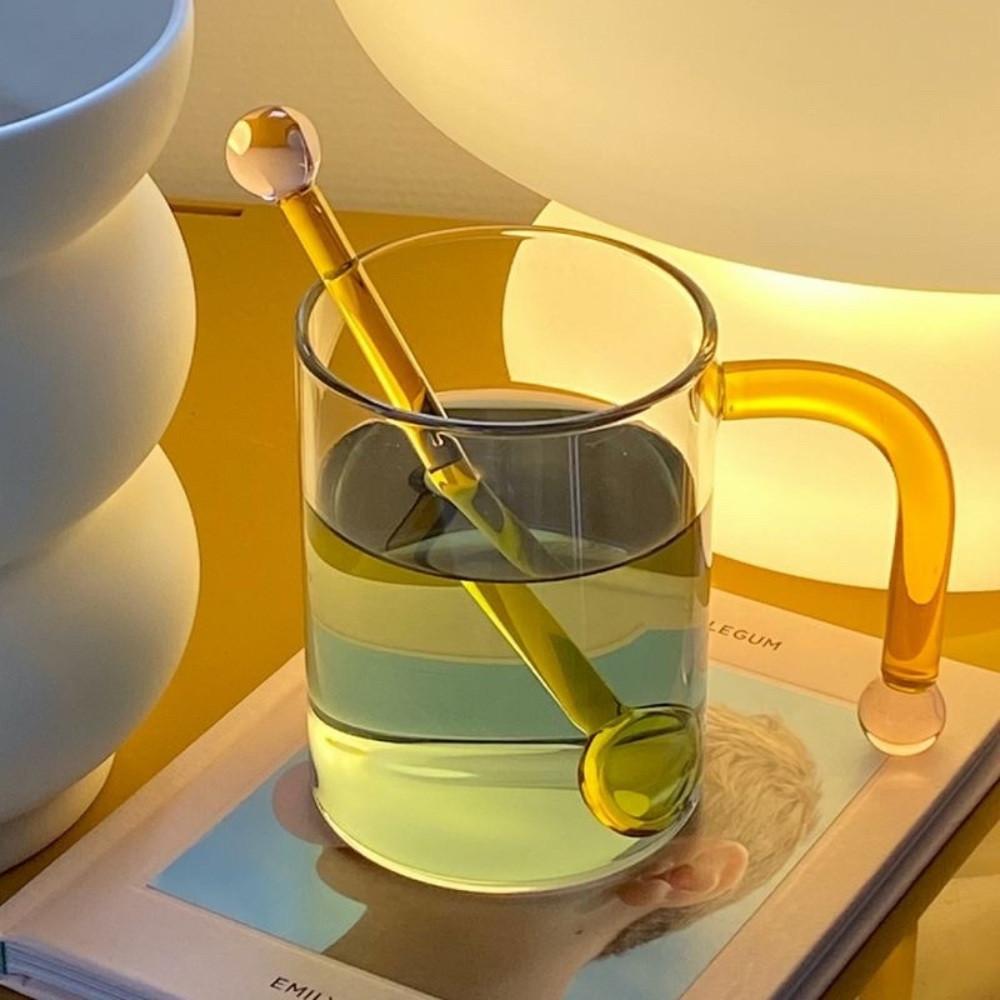 홈카페 인스타감성 내열 유리컵 핸드메이드 고비주얼 커피잔