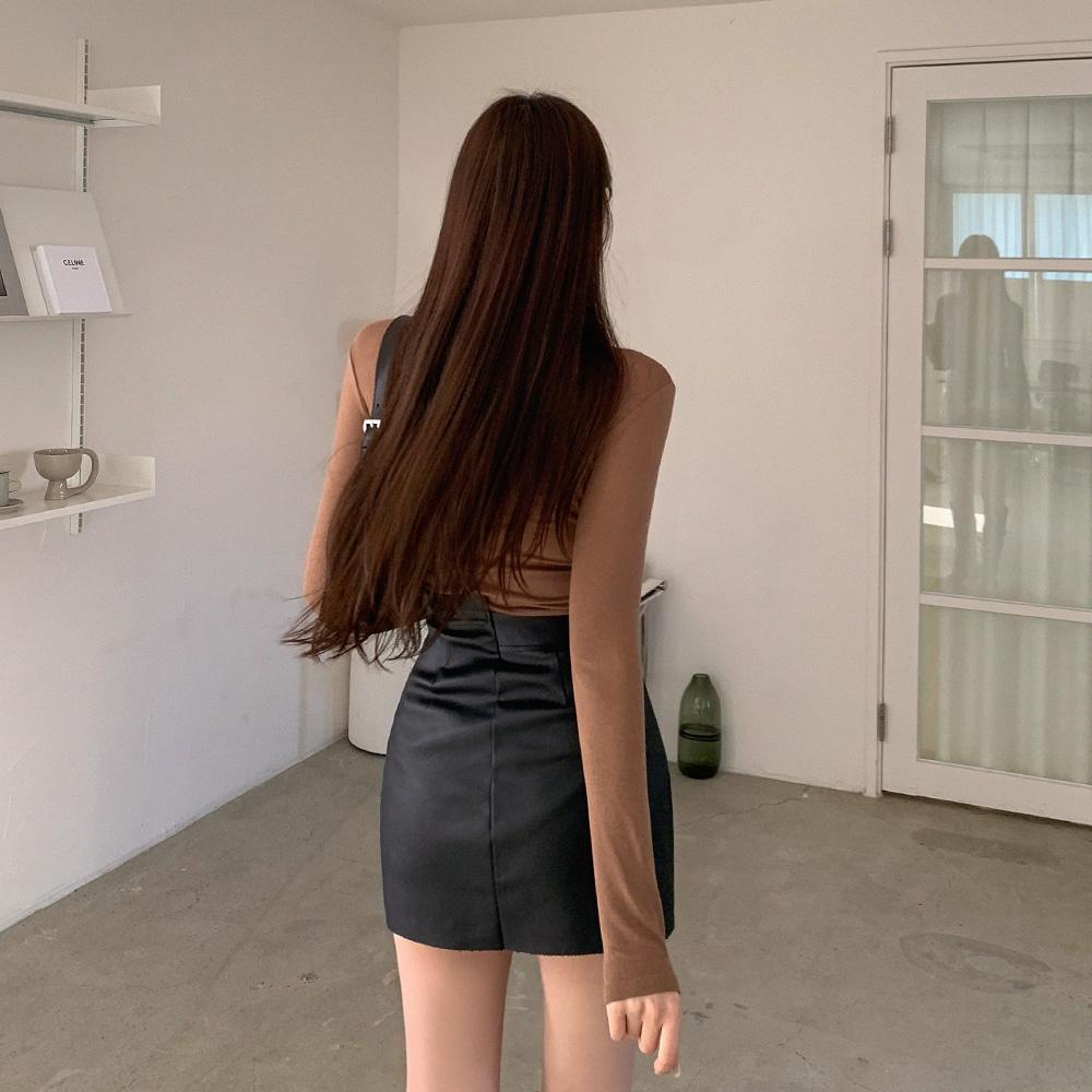트랏 스판 폴라 티셔츠