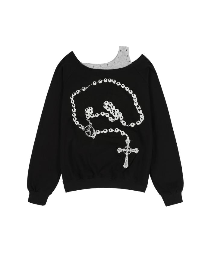 [Exclusive] ROSARY NOIRER SWEATSHIRT (BLACK) F26QB015