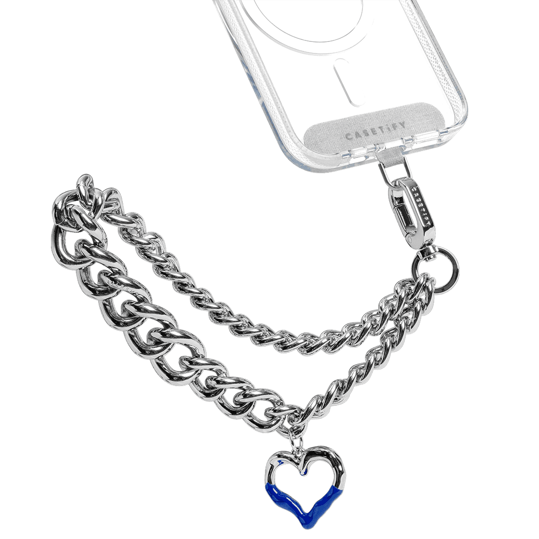 Curb Chain Wrist Strap - Glossy Silver