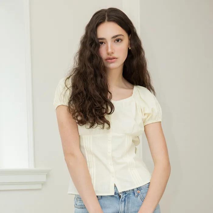 Sunday Puff Blouse (yellow)