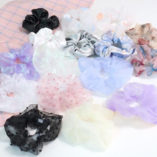 [당일출고 무배] 3개이상 구매필수 봄 여름 오간자 시스루 플라워 파스텔 곱창 머리끈 헤어슈슈 스크런치 여성 캔디플래닛