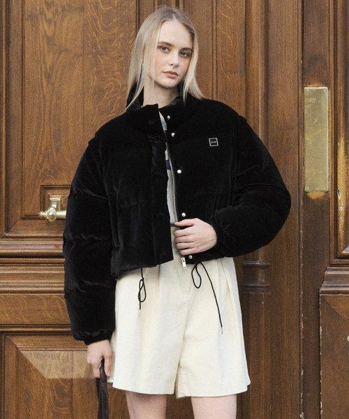 TWO-WAY VELVET DUCK DOWN JUMPER_BLACK