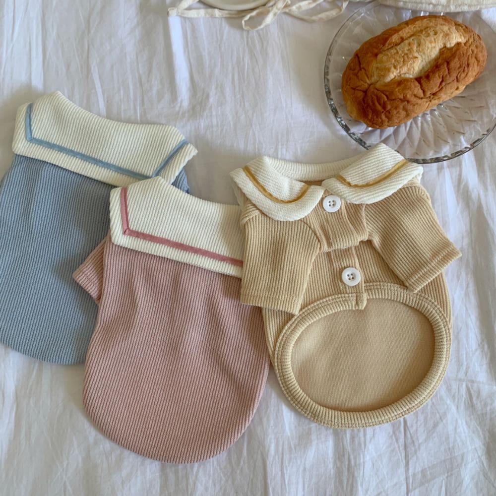 라떼 세일러 파스텔 니트 가디건 XS / 강아지가디건