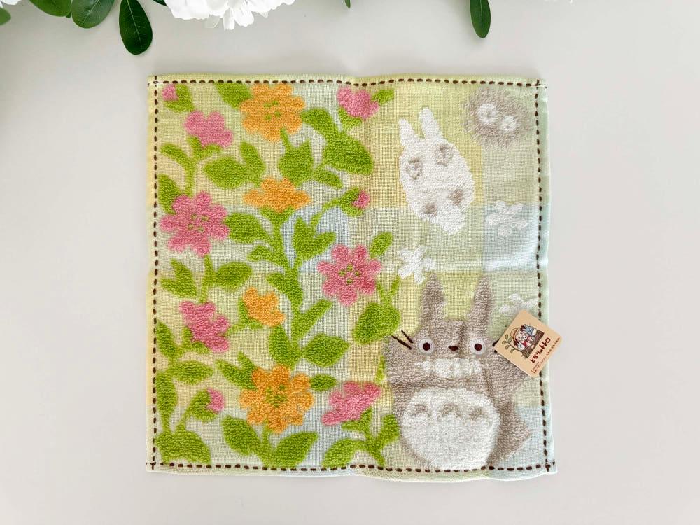 지브리 토토로 미니타월 꽃밭 미니수건 손수건