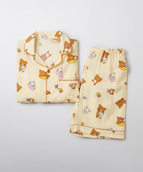 스파오(SPAO)  [리락쿠마] 쿠마들의 여름나기 반팔 파자마(BEIGE)_SPPPF25U09 - 사이즈 & 후기 | 무신사