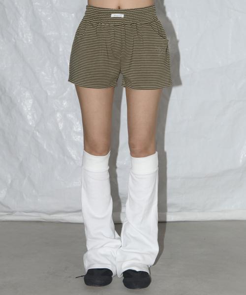FY 스트라이프 마이크로 숏팬츠 (KHAKI) F25QD898