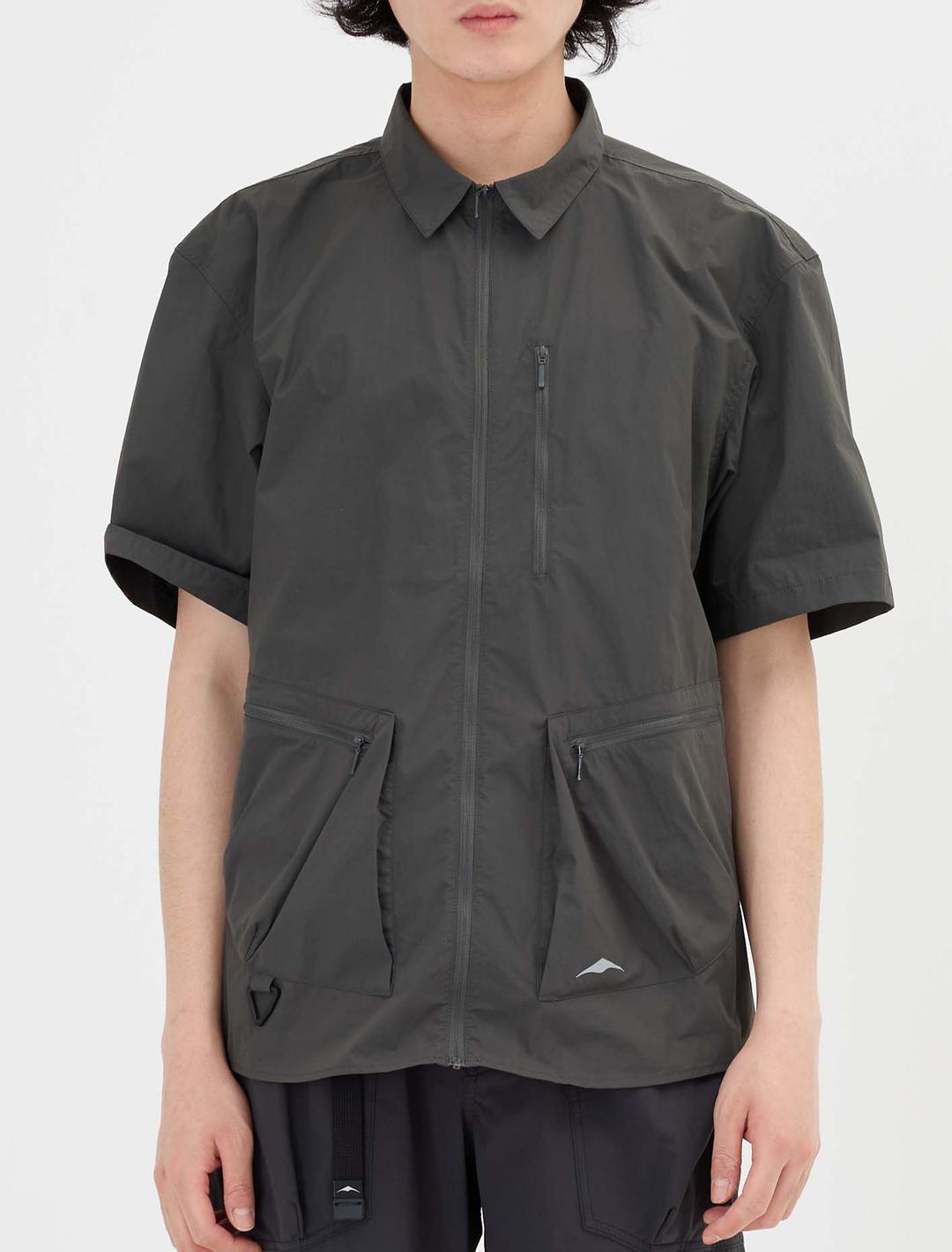 락피쉬 웨더웨어 X 고요웨어 나일론 유틸리티 셔츠 재킷 다크 그레이