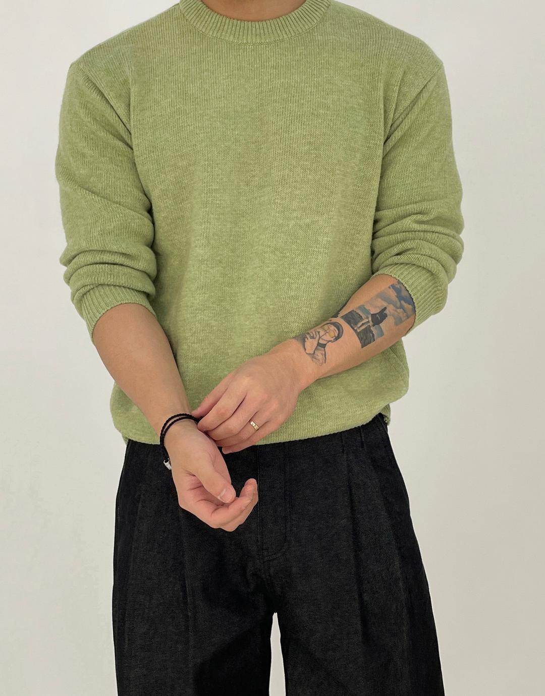 (기획)데일리 베이직 라운드 니트