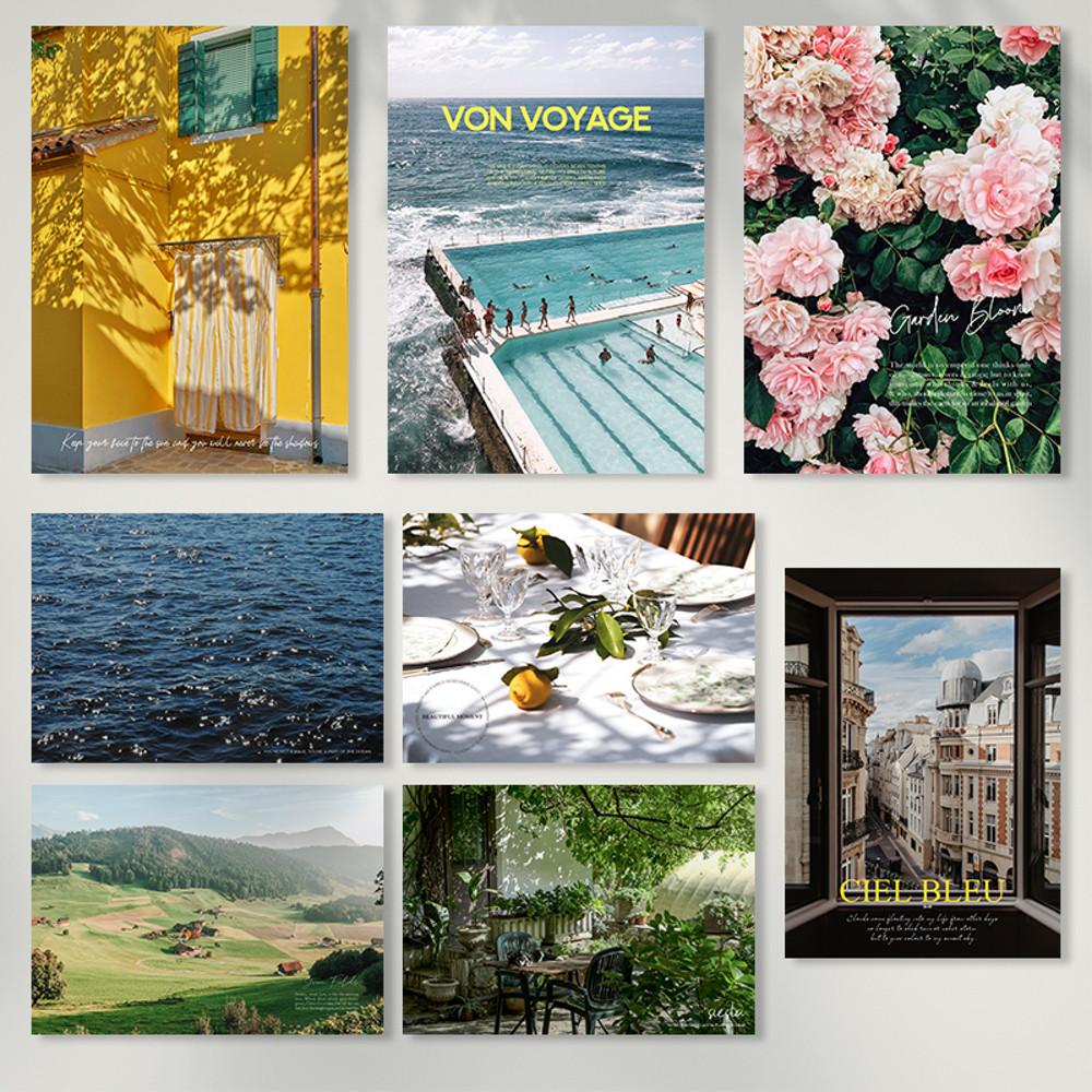 감성 풍경 바다 꽃 창문 여행 브라보 라이프 사진 인테리어 액자 포스터 70종