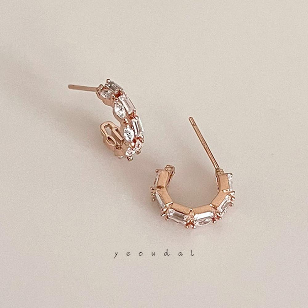 두줄레이어드 반링귀걸이