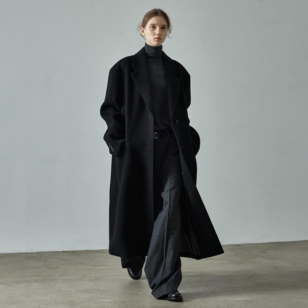 캐시미어 싱글 코트_black