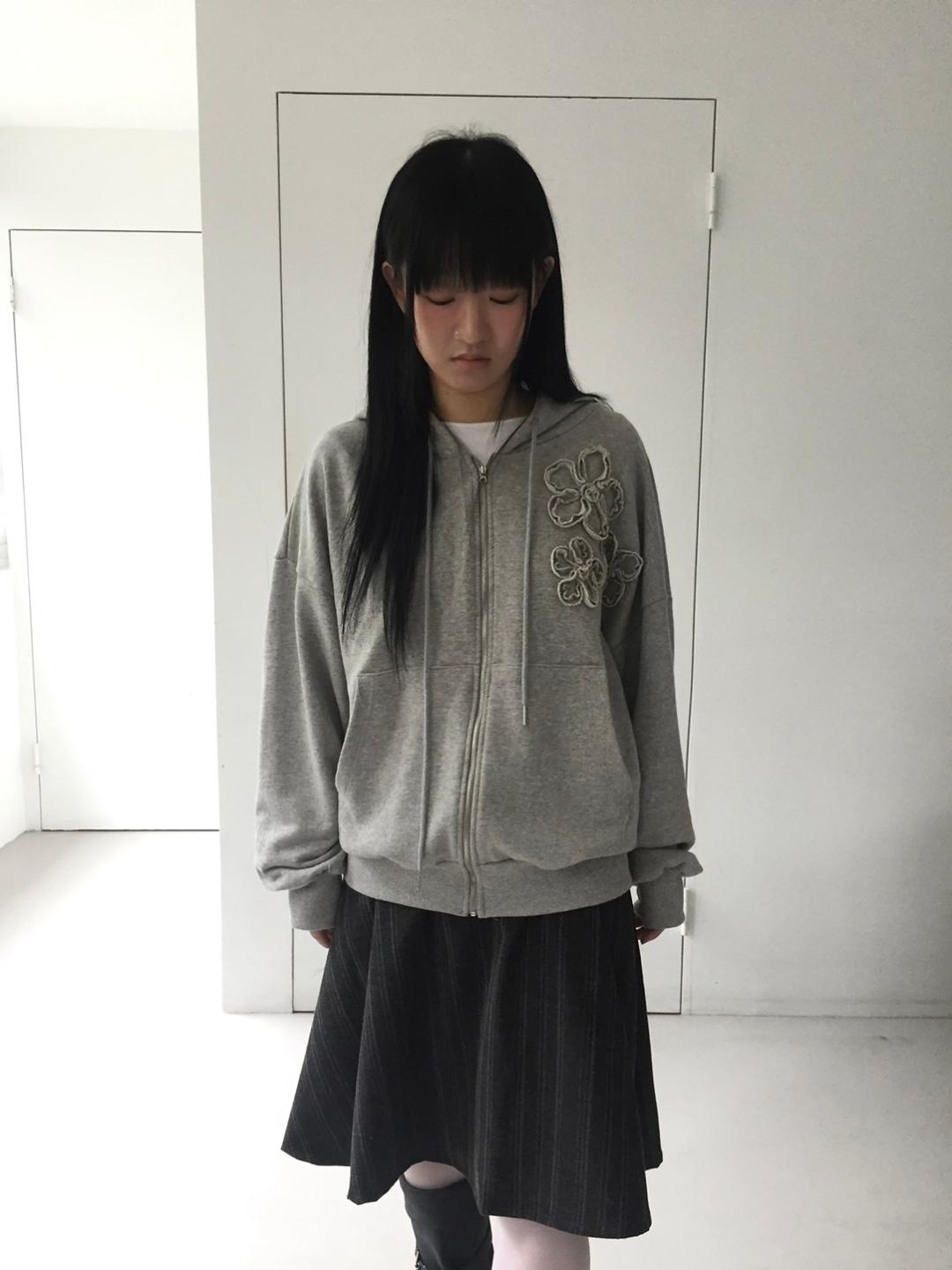 flower hood zip-up (2c)