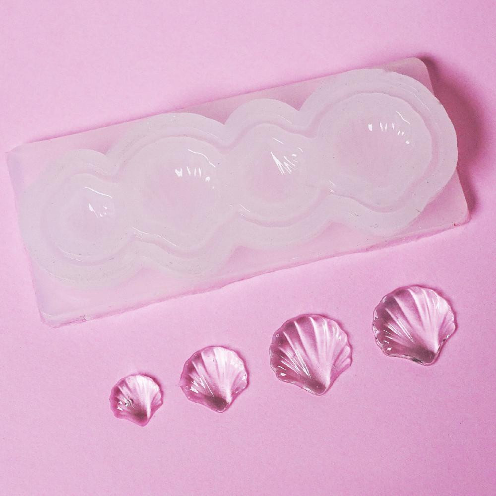 미니미니 조개 4개 몰드 / 레진공예, 네일아트 실리콘 몰드